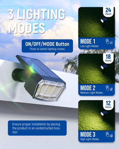 Auderwin 63 LED solar light highlighting entryway patio and driveway for welcoming ambiance.