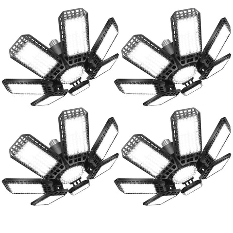 AUDLES 4-pack LED garage light with flexible panels for customizable brightness