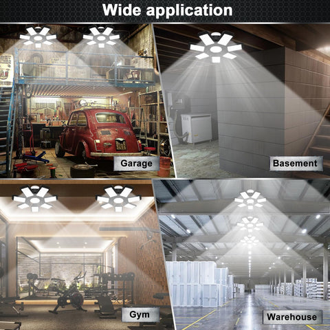 AUDLES versatile ceiling light suitable for garages, basements, warehouses