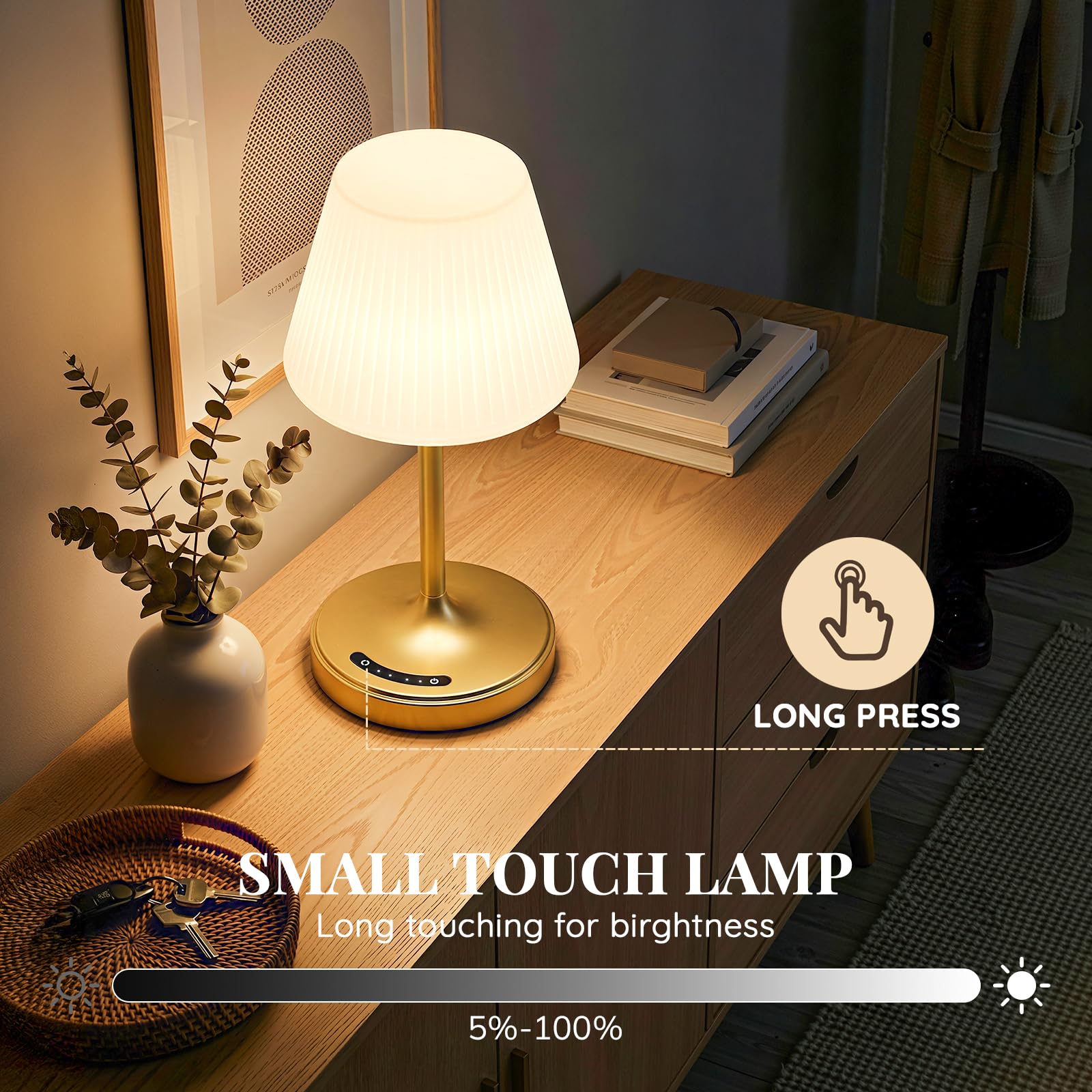 AUDLES 4000mAh battery powers long-lasting illumination for evenings and camping adventures.