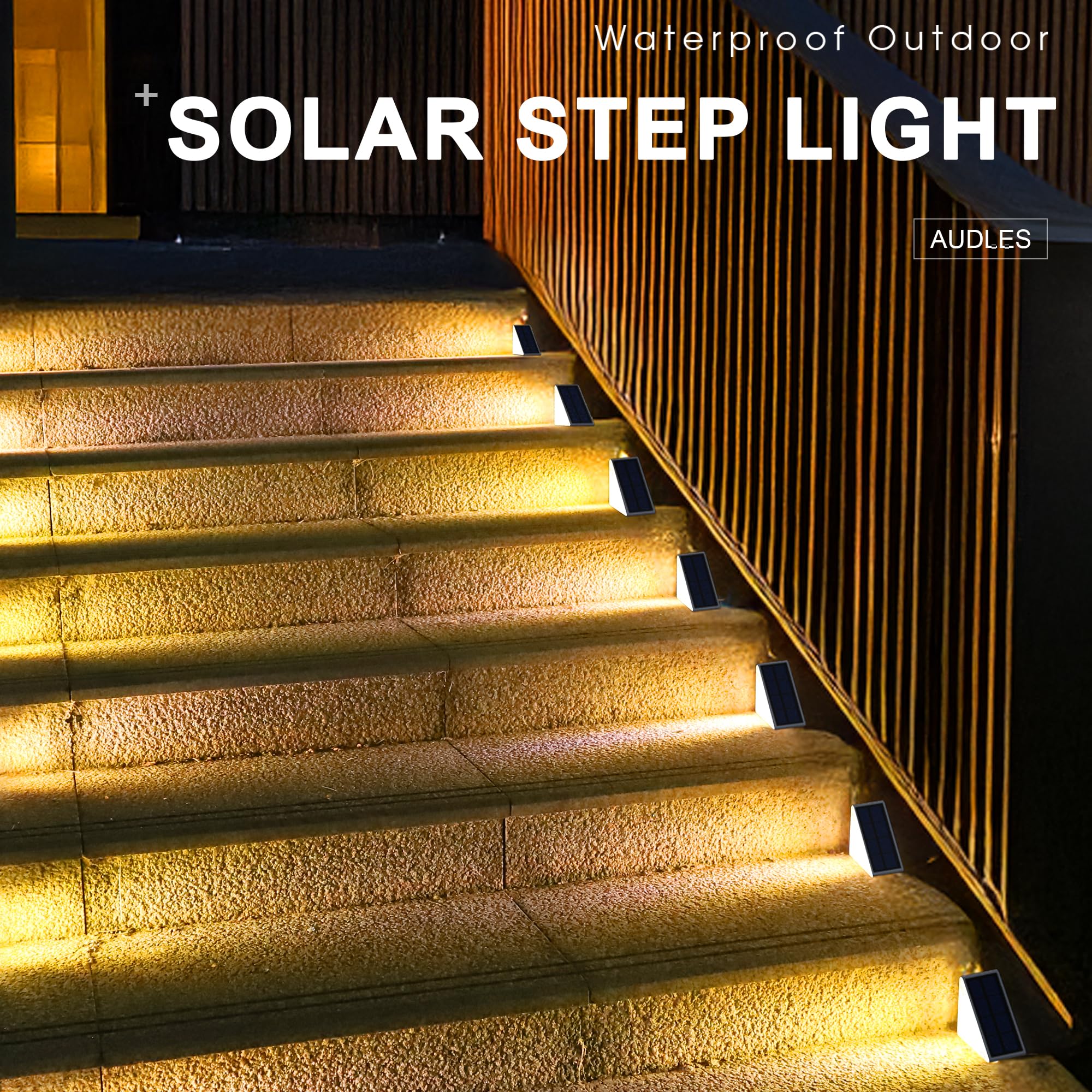 AUDLES dusk-to-dawn sensor auto-activates for hands-free lighting.
