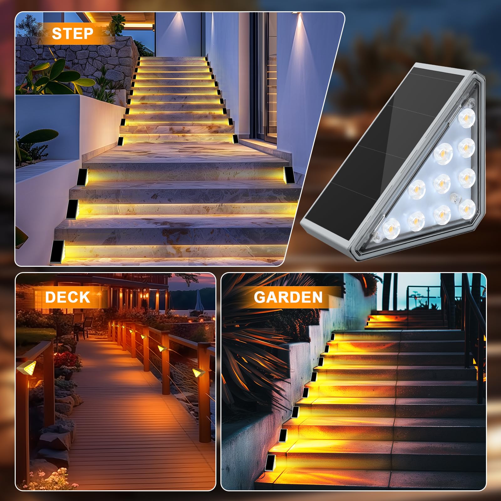 AUDLES dusk-to-dawn sensor lights automatically after sunset.