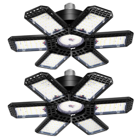 AUDLES garage light with 6+1 panels for even lighting in workshops.