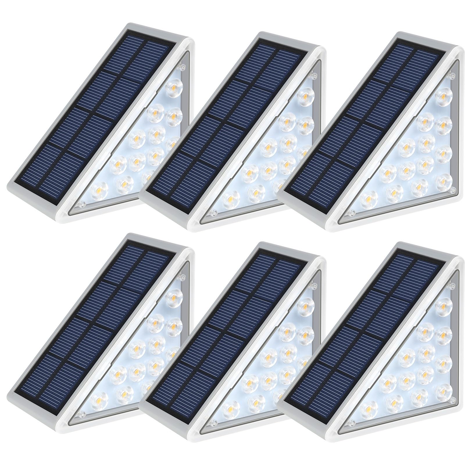 AUDLES LED solar step light pack illuminates stairs with a warm, safer glow.