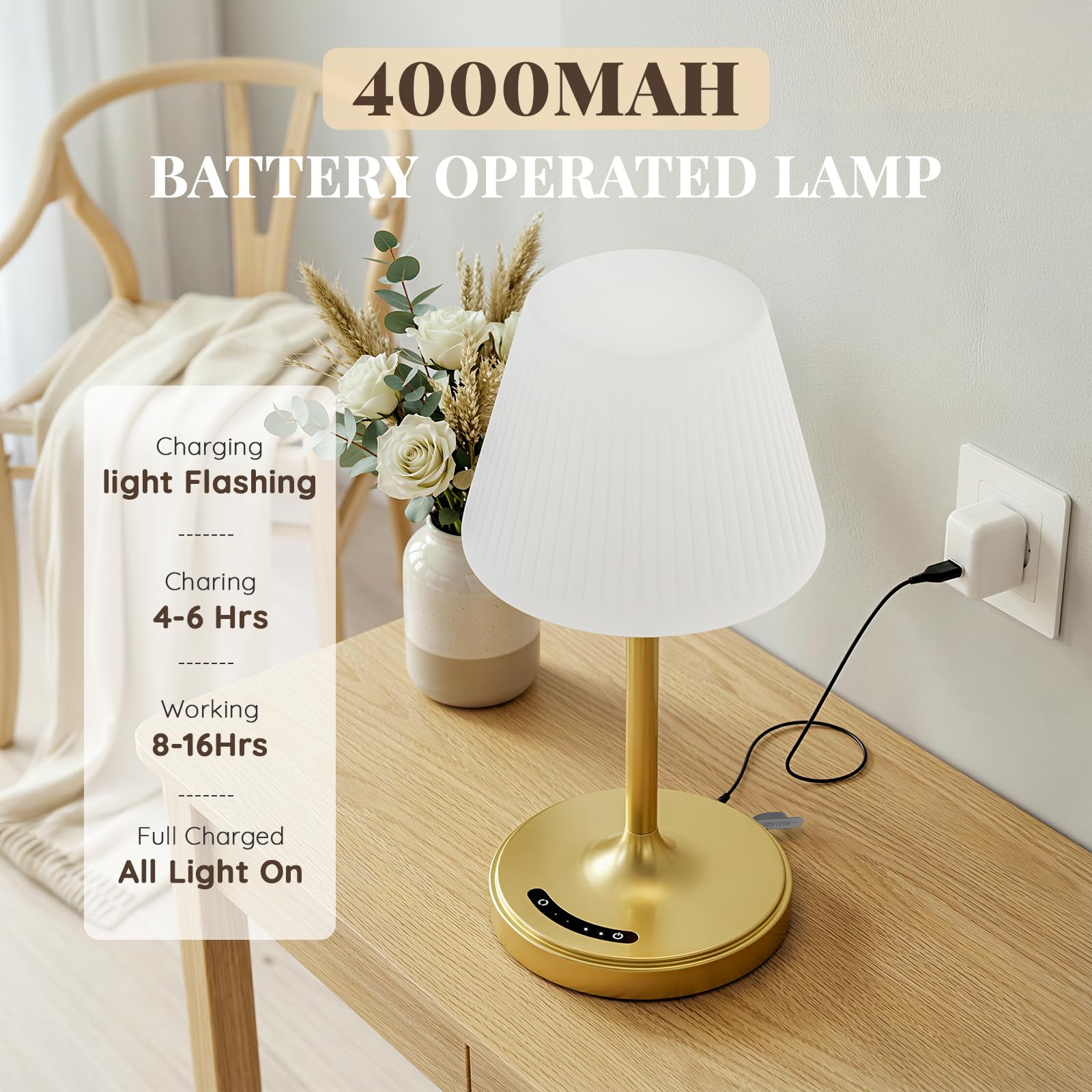 AUDLES portable cordless design enables lighting anywhere without outlets.
