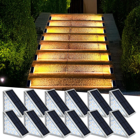 AUDLES solar deck light offers warm white glow for evenings outdoors.