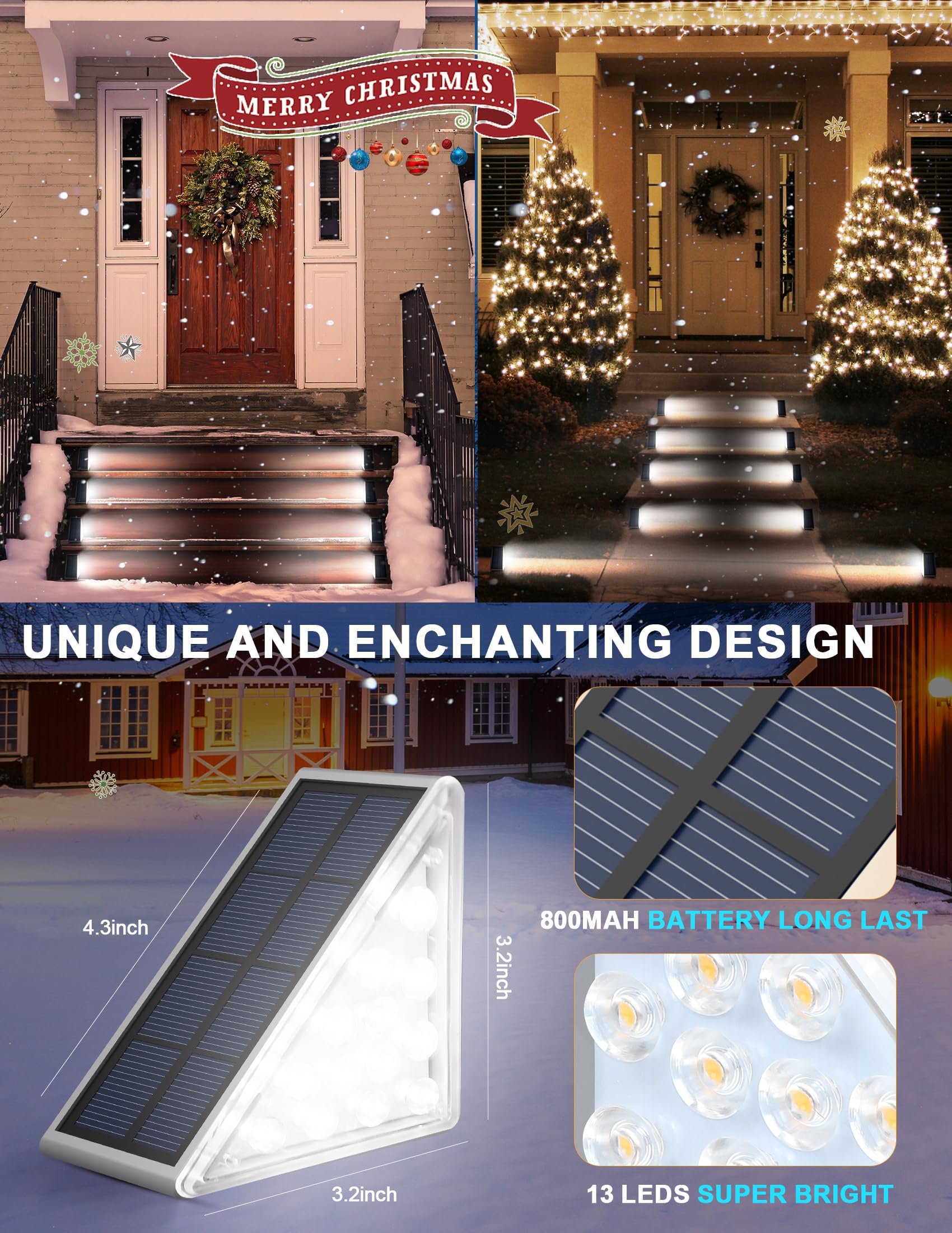 AUDLES solar path light switches on at dusk for hands-free lighting.
