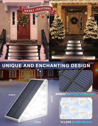AUDLES solar path light switches on at dusk for hands-free lighting.