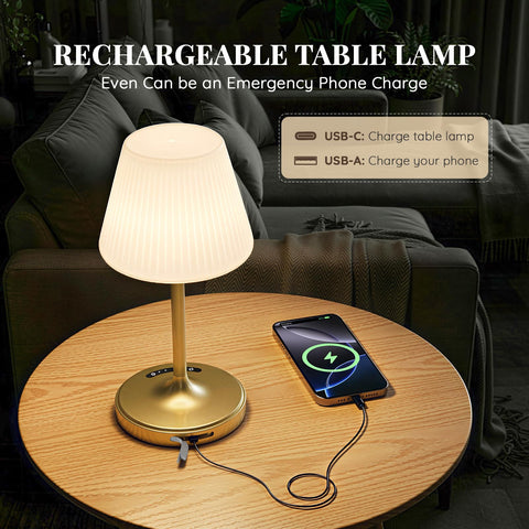 AUDLES USB-C and USB-A ports charge devices while lighting your space.