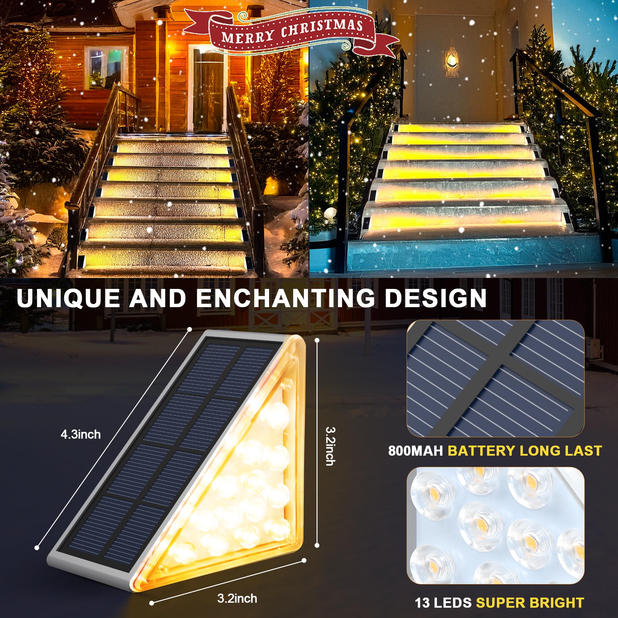 AUDLES waterproof ABS step light withstands rain and snow while staying inviting.