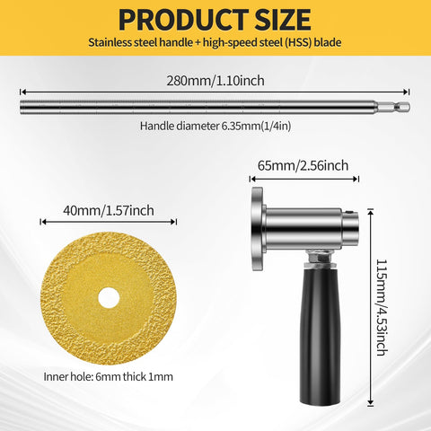 Aufee five-blade set enables quick replacements on PVC and ABS pipes.