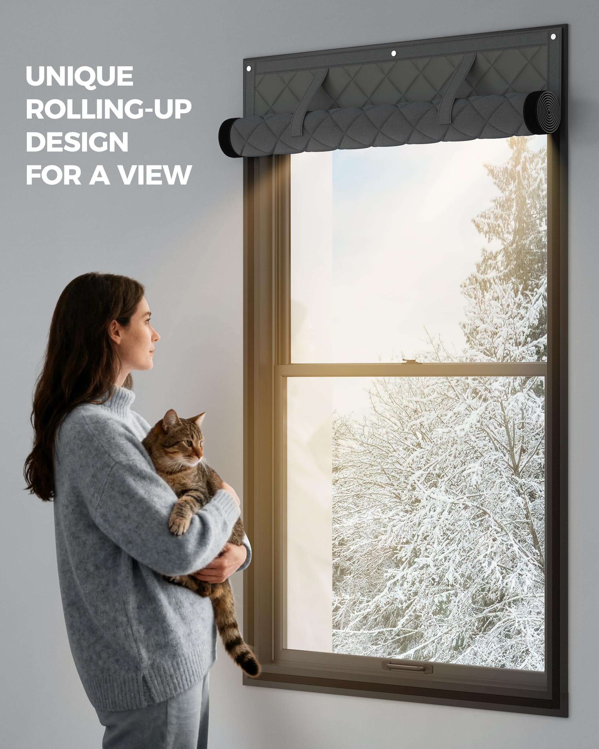 Augblinds blackout feature blocks light for privacy and evenings