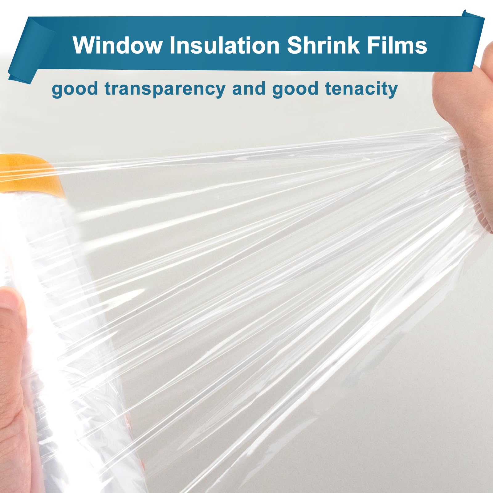 Augblinds hair dryer used to shrink film for wrinkle free visibility.