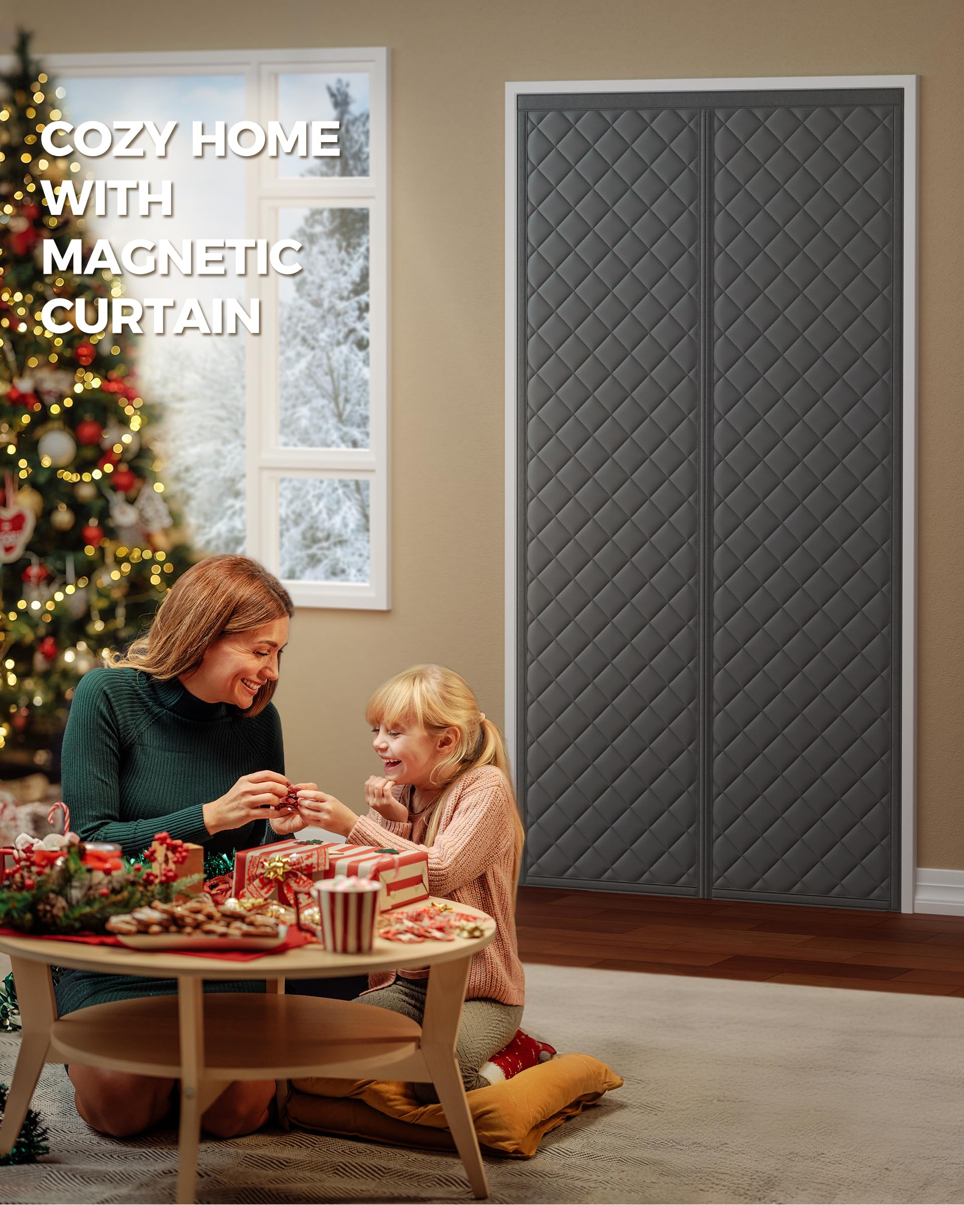 Augblinds oxford cloth curtain provides durable fabric for seasonal use.