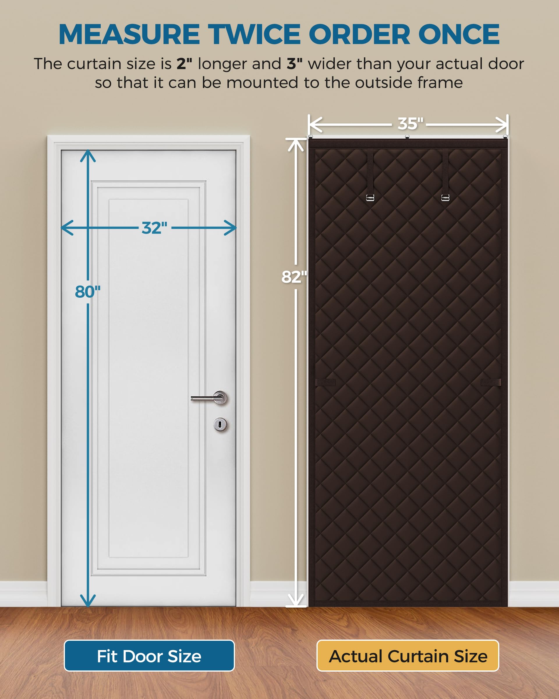 Augblinds quilted double-layer liner provides extra warmth and durability for year-round use.