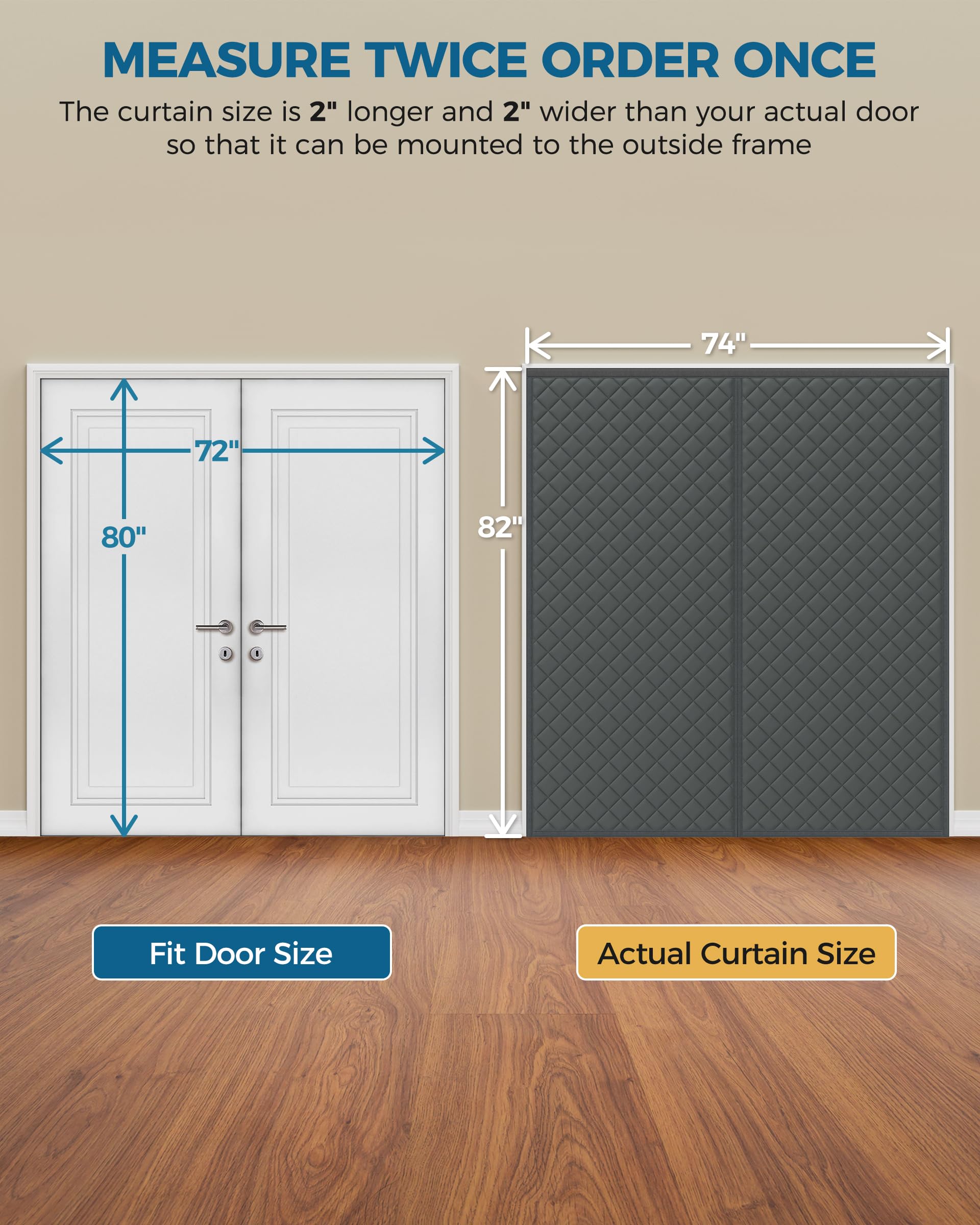 Augblinds strong magnets enable self-closing closure.