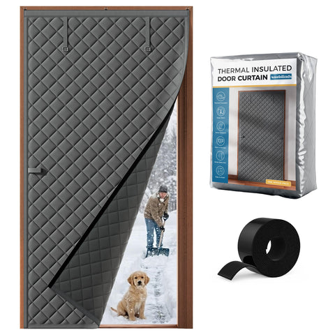 Augblinds thermal door curtain with thick Oxford cloth blocks drafts