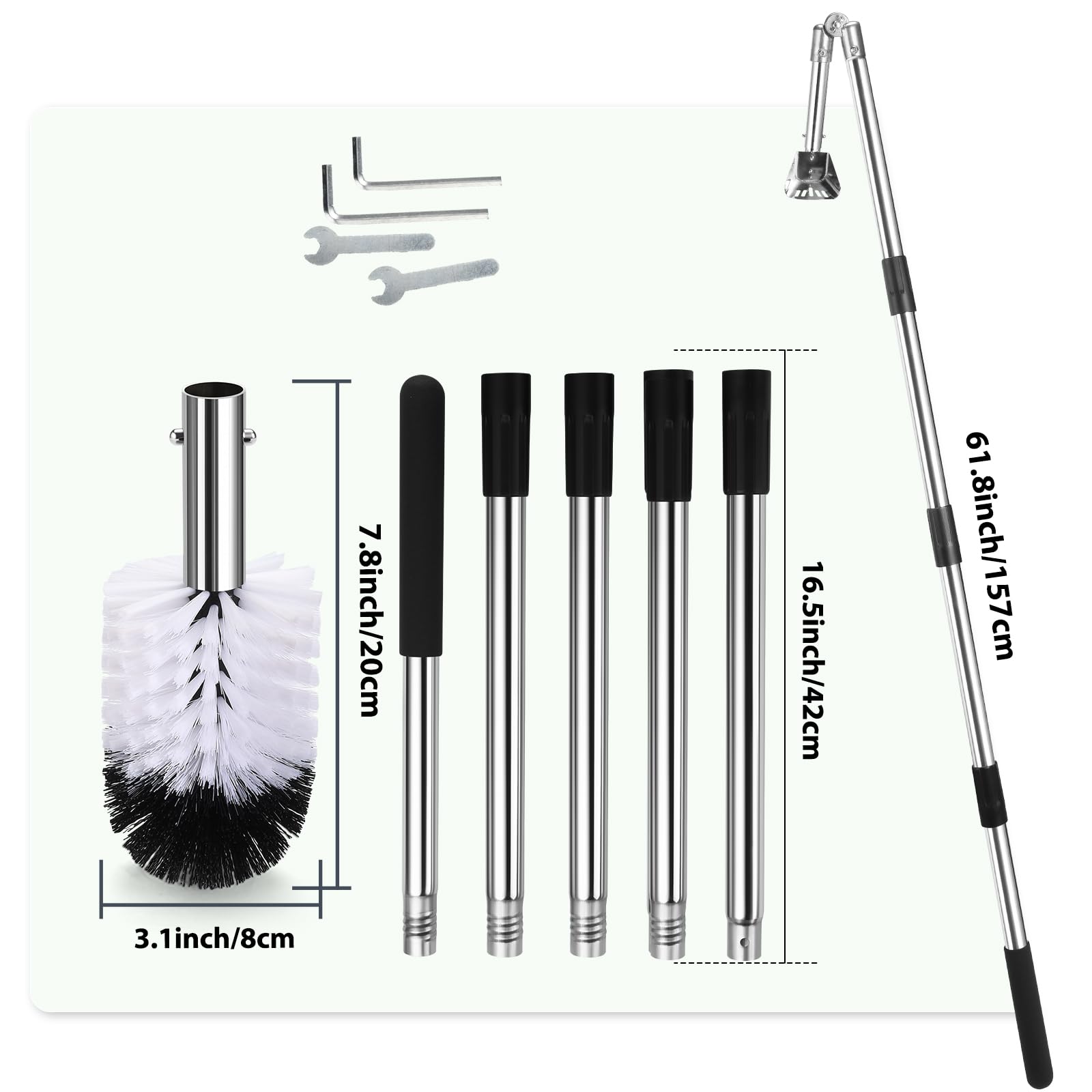 AugFir durable stainless steel tool set resists rust for long-lasting use