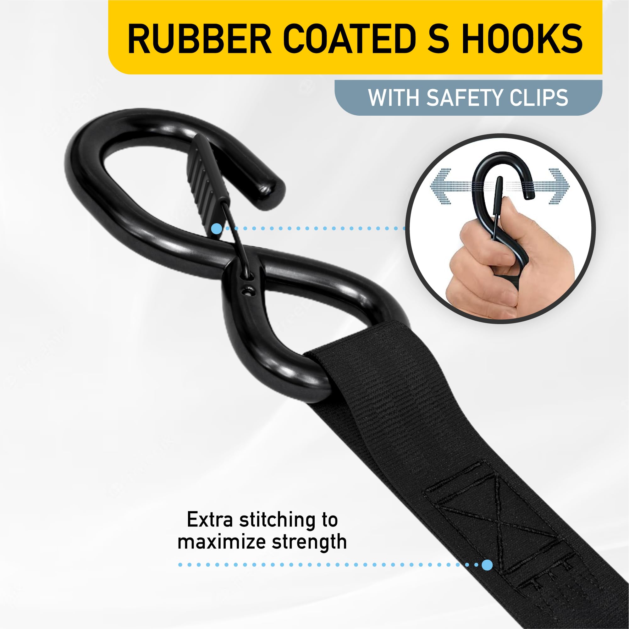 AUGO 1200lb break strength strap delivers rugged performance for heavy loads.