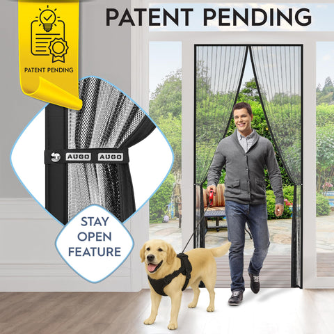 AUGO hands-free-entry mesh enables easy walk-through for kids and pets while staying insect-free.