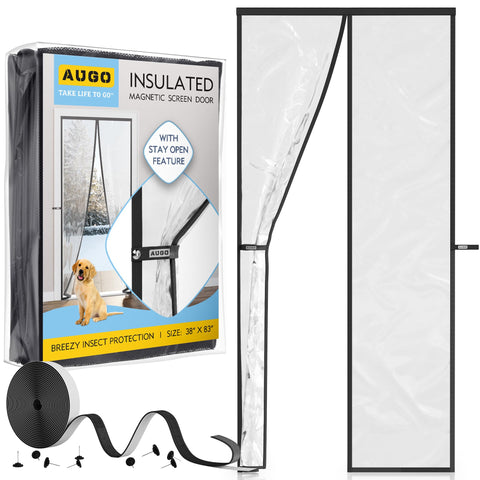 AUGO magnetic closure provides quick, hands-free entry while sealing drafts.