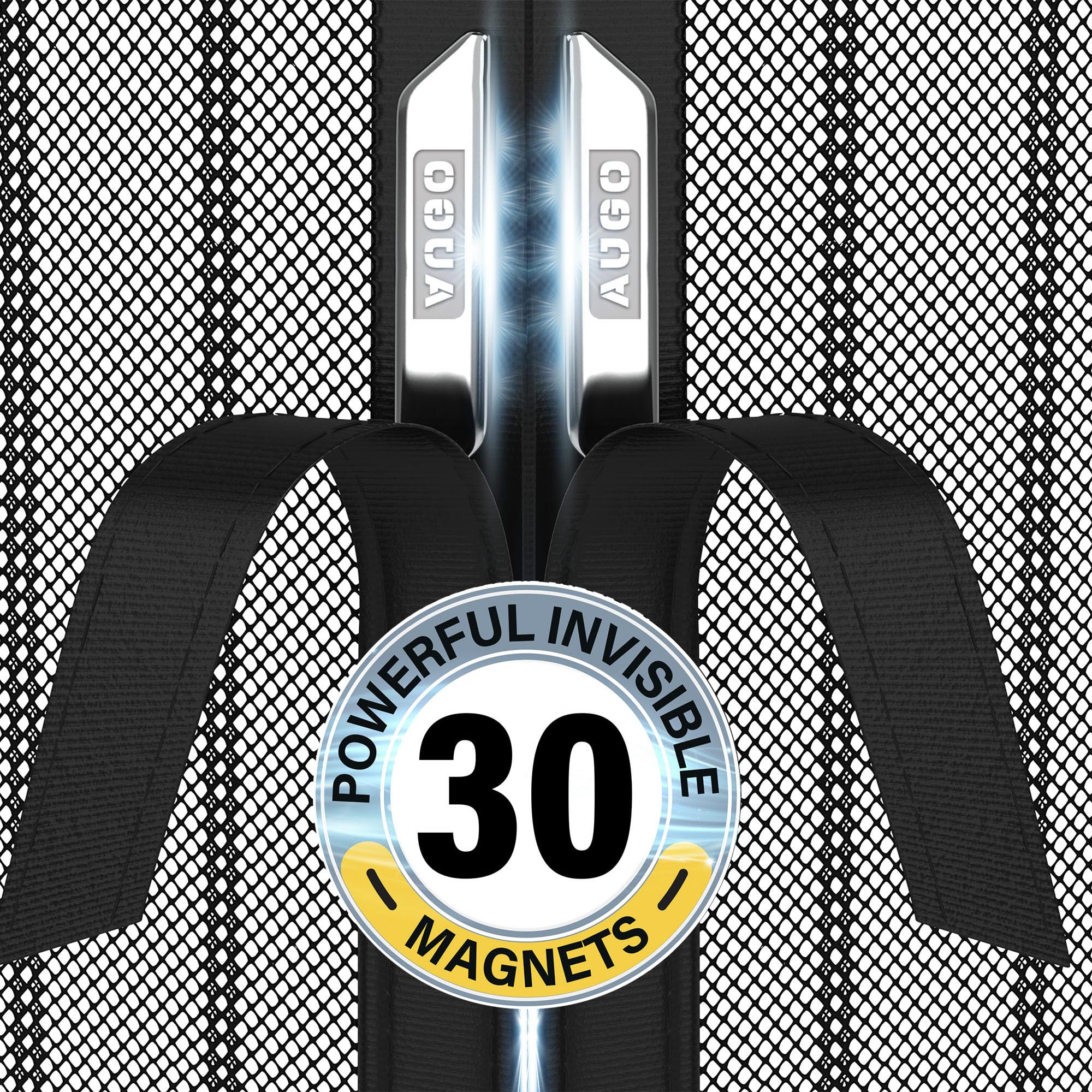 AUGO patent-pending snaps hold sides for open doorway events