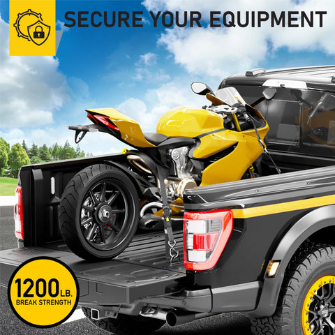 AUGO storage bag keeps all straps organized for quick moves.