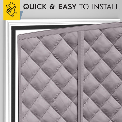 AUGO Thermal Door Curtain wind and dust blocking layer keeps drafts out.