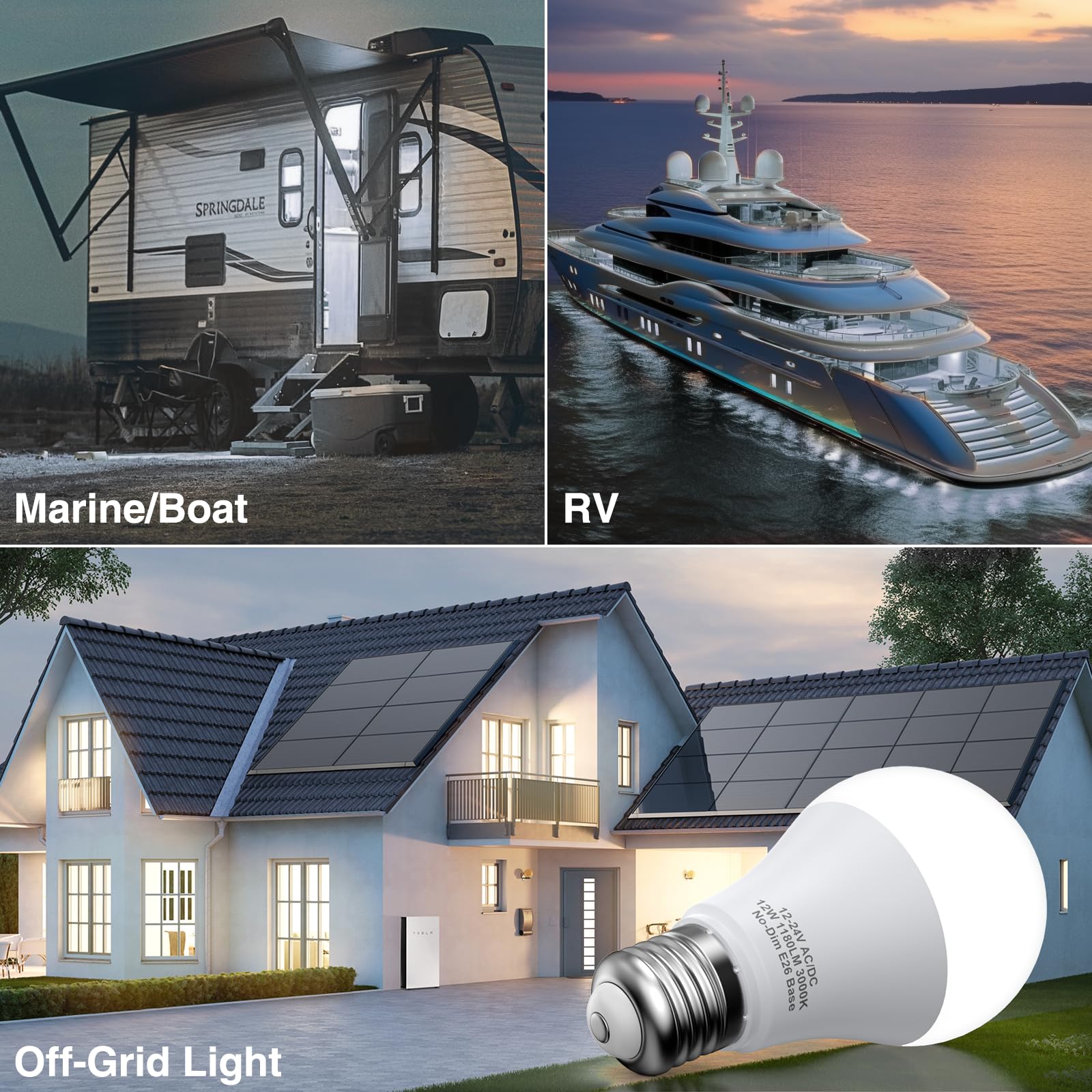 AUIOMUTO 12V LED bulb ensures strong color rendering for tasks with CRI >85Ra.
