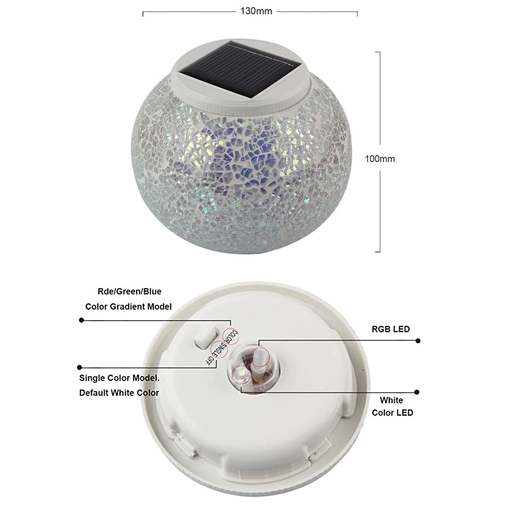 Aukora crack glass ball light on a bedroom shelf for soft ambience