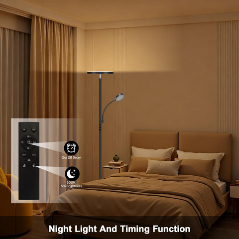 Aulaiyi floor lamp stands 69 inches tall for expansive room lighting