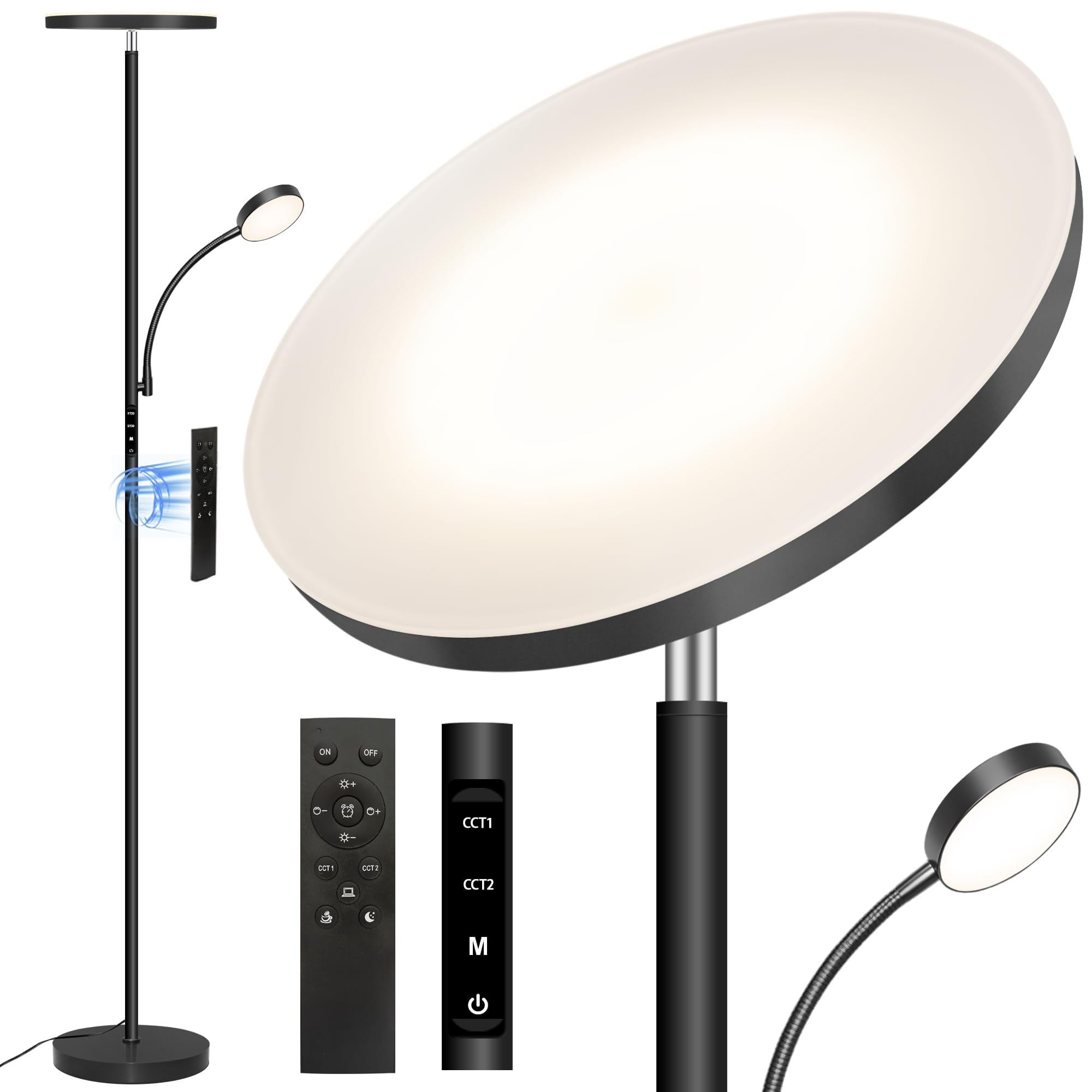 Aulaiyi floor lamp main light providing glare-free brightness for living rooms
