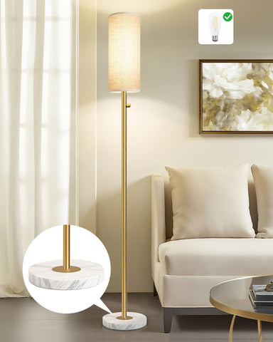 Aulaiyi gold floor lamp with stepless dimming for versatile mood lighting