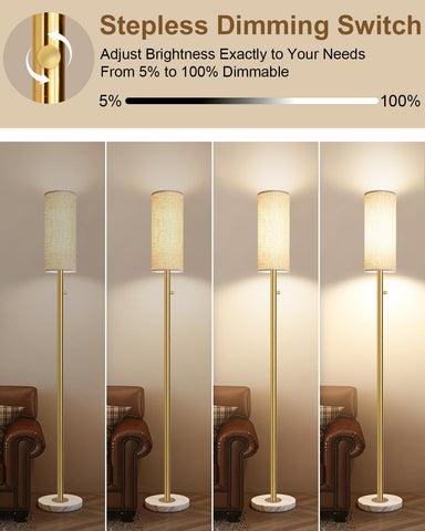 Aulaiyi LED bulb included for immediate bright or soft illumination