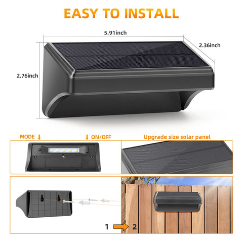 Aulanto solar fence light weatherproof withstands rain and sun for year-round use.