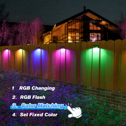 Aulanto solar fence lights on deck setup for patio ambience.