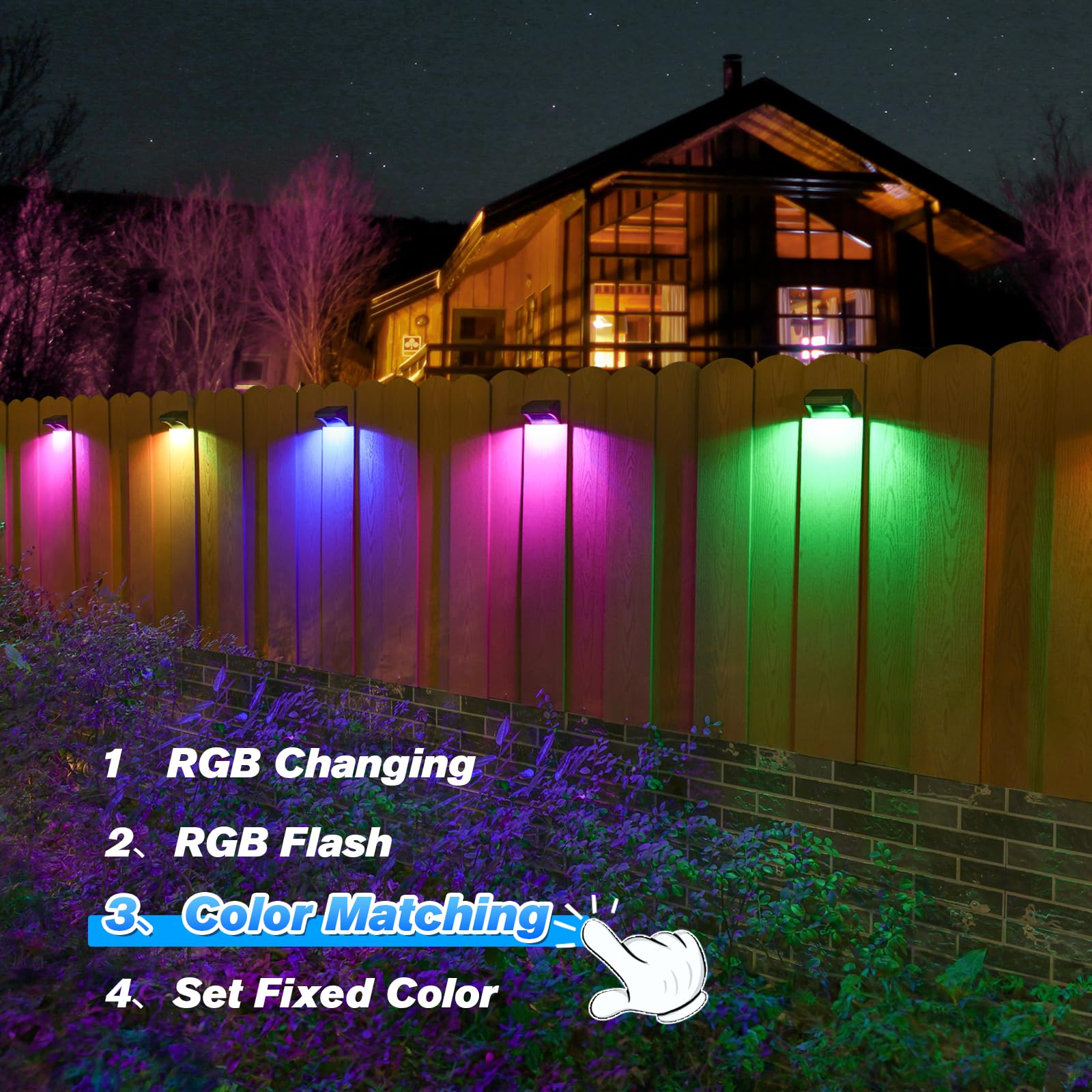 Aulanto warm white solar fence light provides cozy ambience along fences