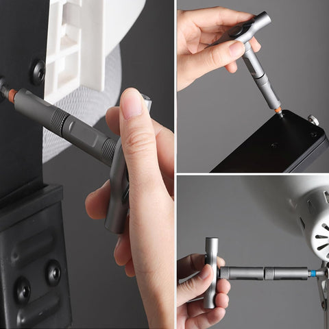 AULCTR compact DIY screwdriver in use shows portable versatility