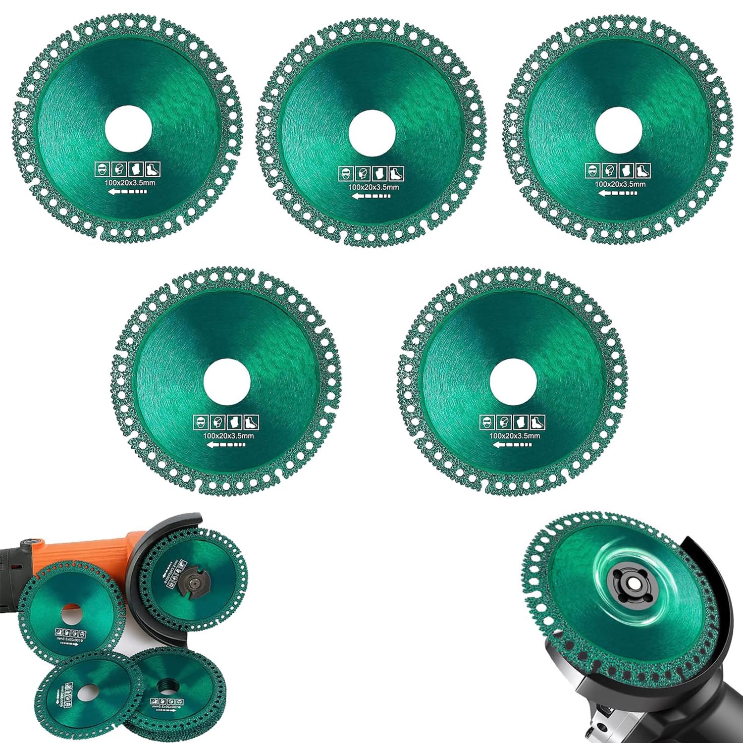 AULCTR indestructible disc for grinder delivers flat, clean cuts on metal and stone.