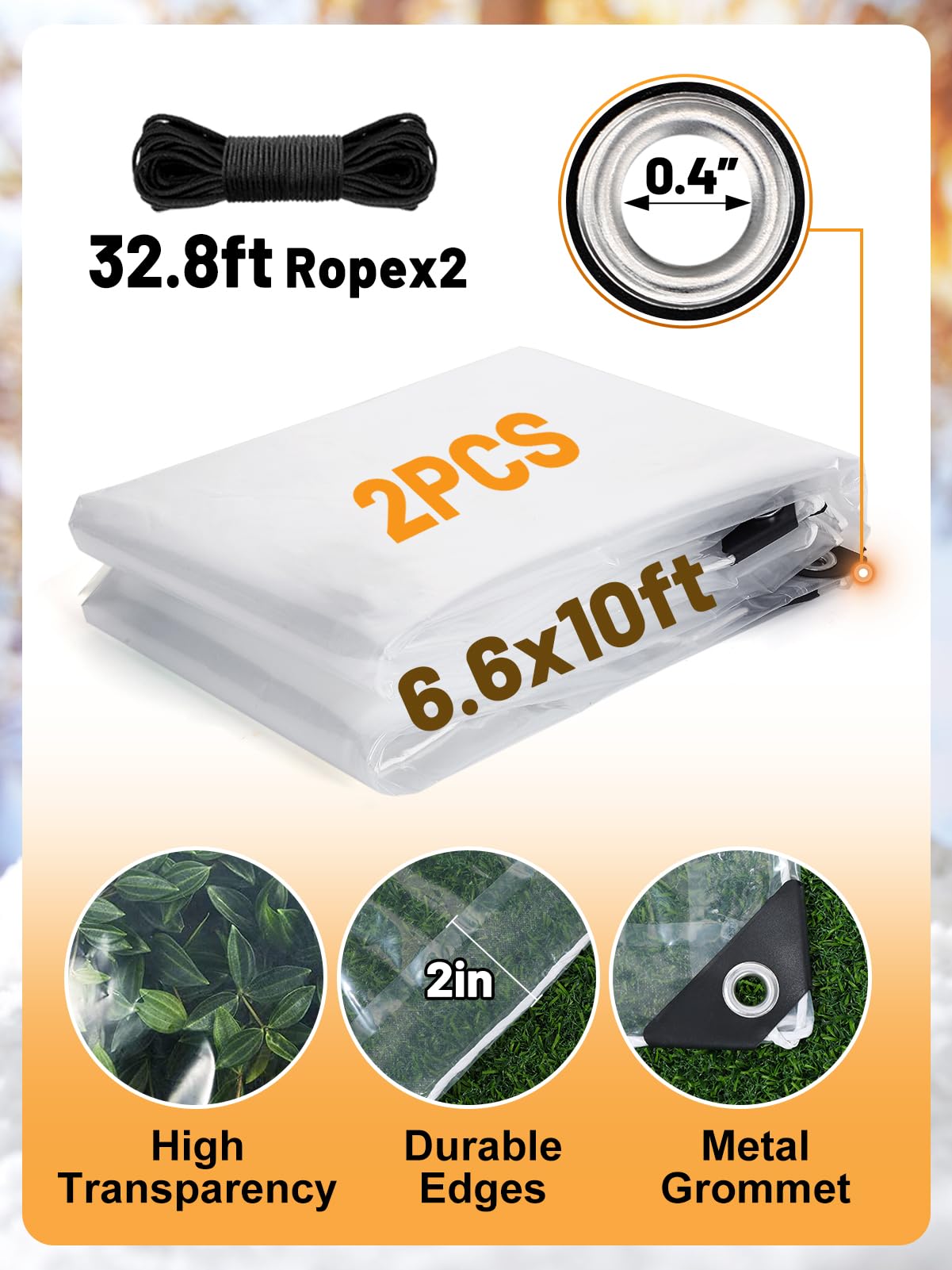 Aulock tarp helps maintain warmth and humidity for winter greenhouse needs.