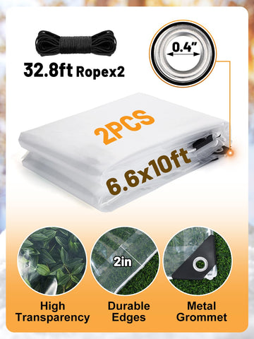 Aulock tarp helps maintain warmth and humidity for winter greenhouse needs.