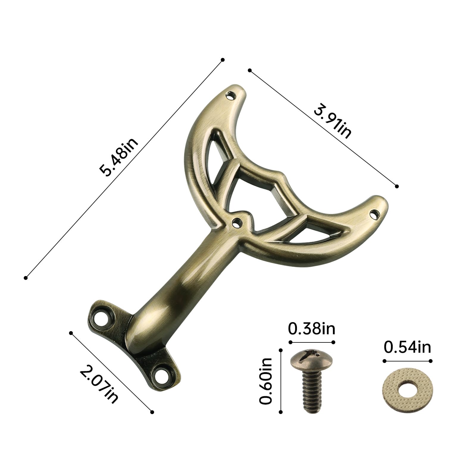Antique brass arm detail from the Aulpq kit adds timeless style.