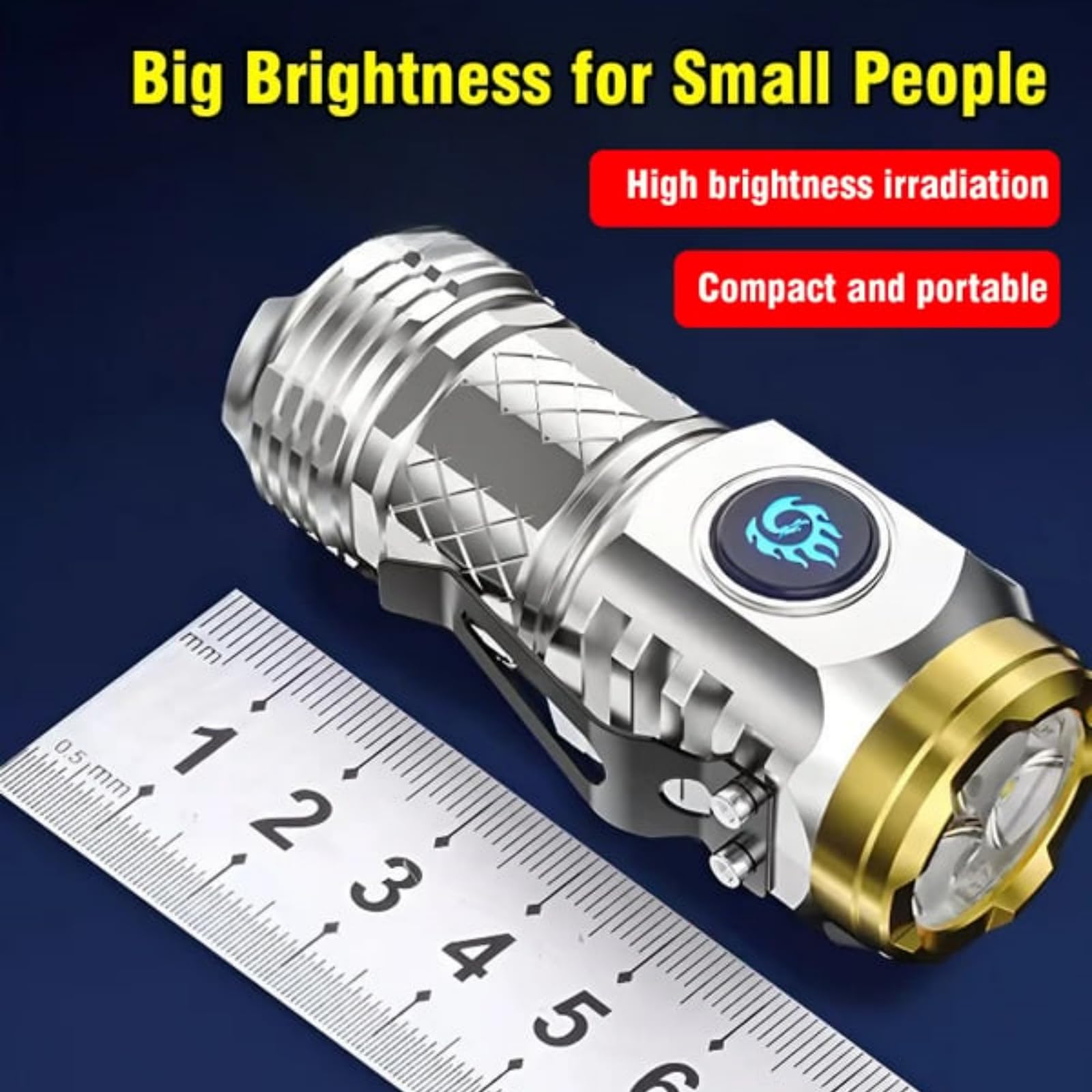 Aultink Thumb-Sized Flashlight compact design fits easily in a pocket.