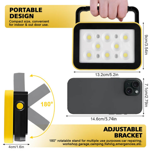 AUMIO dual-light source offers white flood light and red night vision versatility.