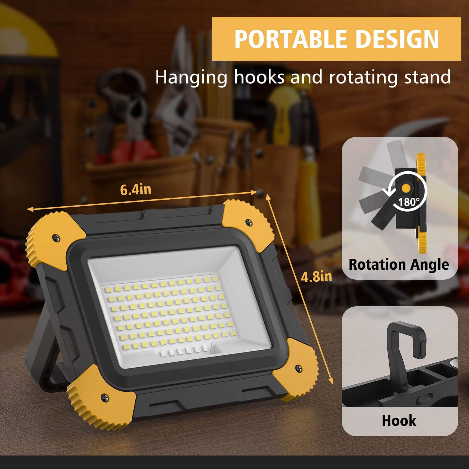 AUMIO magnetic base and 180° rotation offer hands-free positioning.