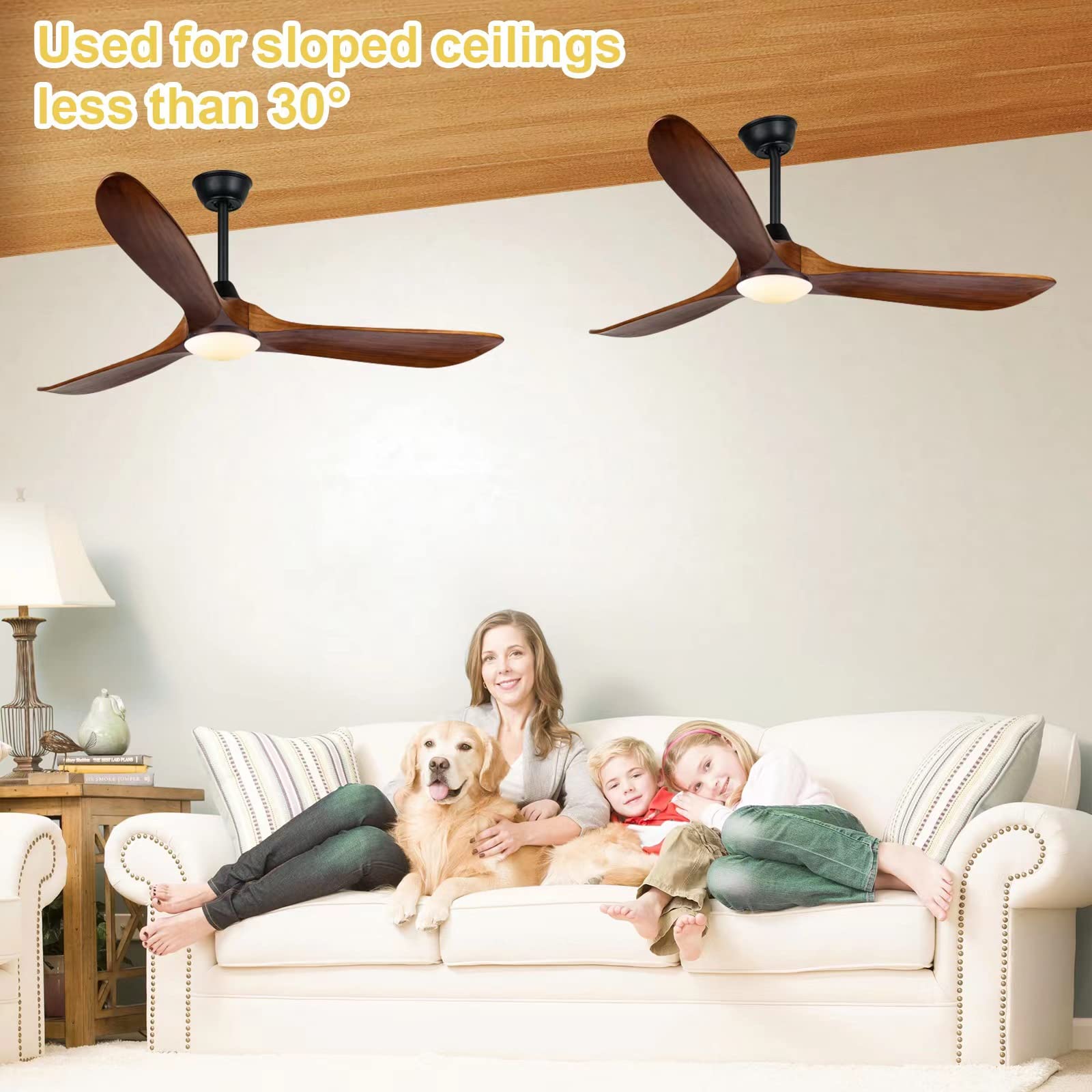 AUNLPB 60-inch fan providing broad airflow across large living rooms and patios.