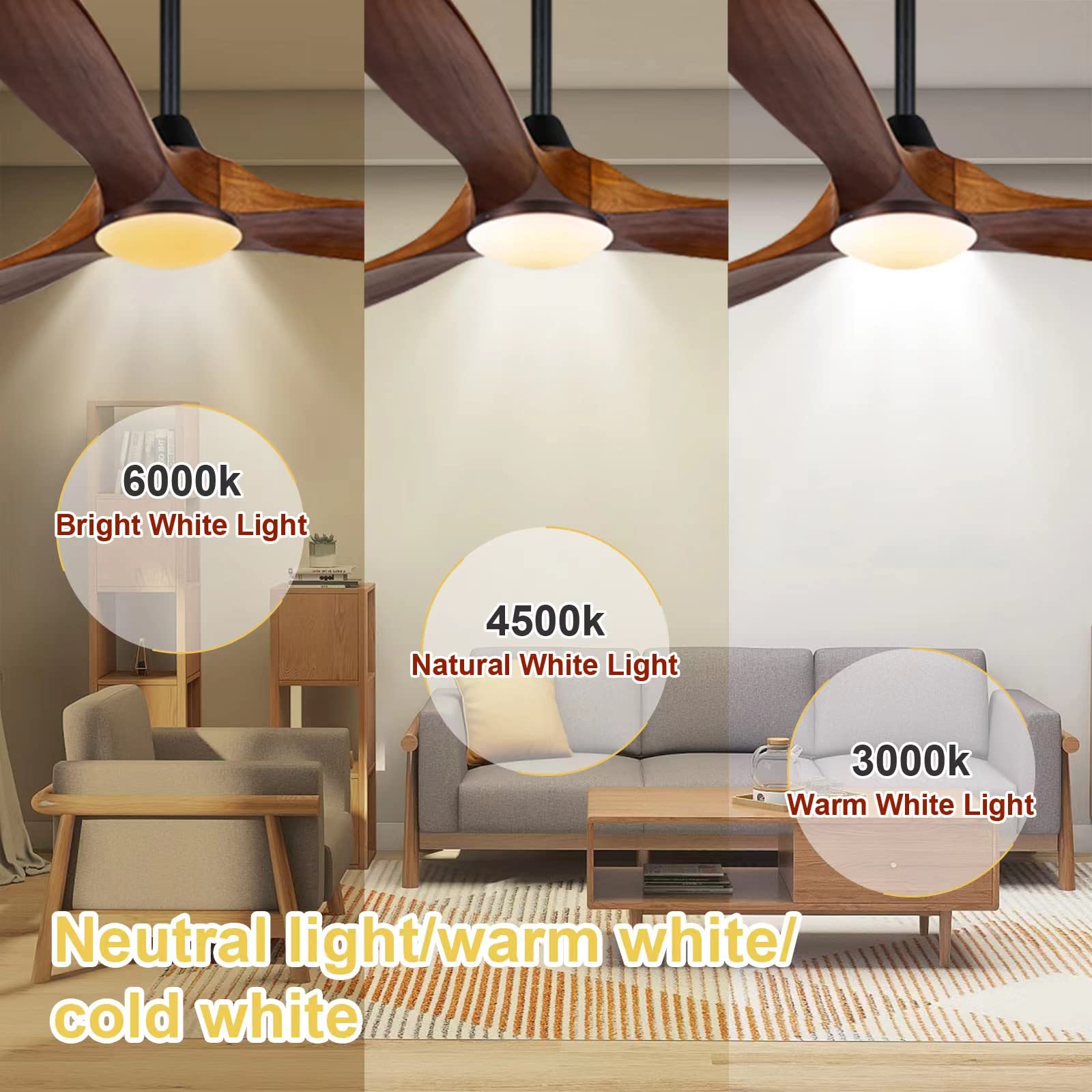 AUNLPB damp-rated outdoor ceiling fan for patios and gazebos in varied weather.
