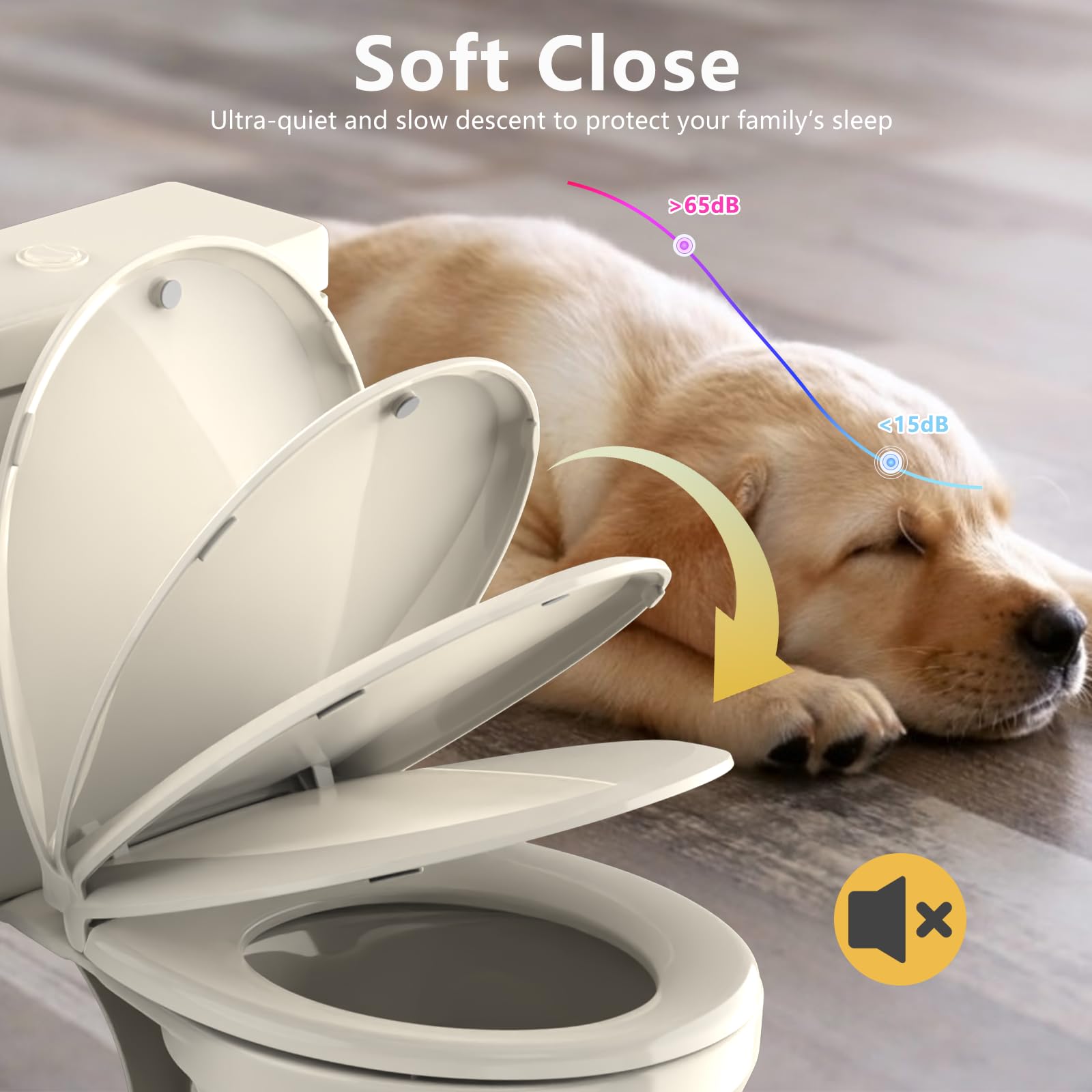 Aünsffer 16.5 inch almond PP seat showcases durable, easy to clean design