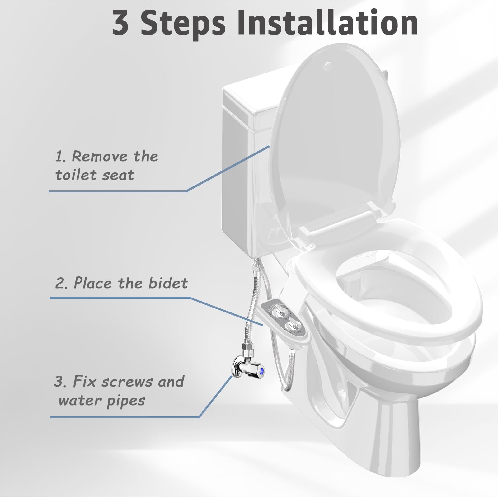 Aünsffer installation kit helps quick DIY setup.