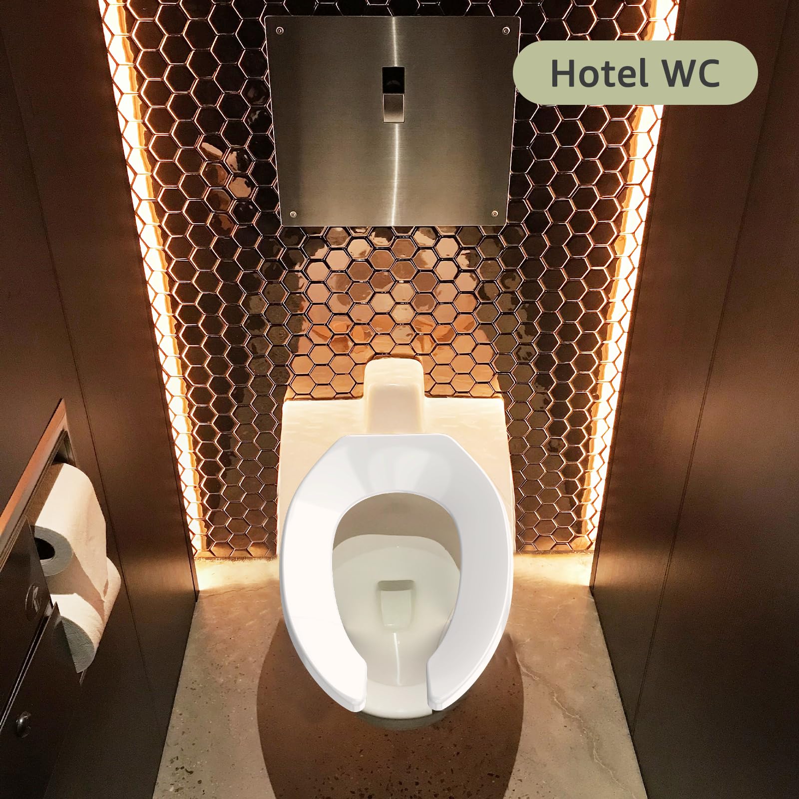 Aünsffer universal compatibility fits most standard elongated commercial toilets.